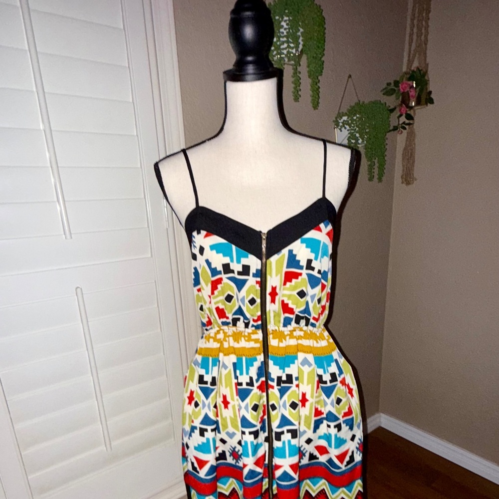 Sweet Ginger Geometric Midi Dress